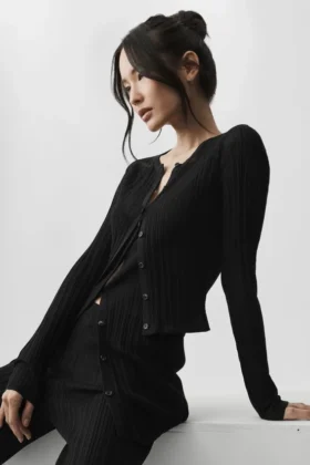Jerséu «Sunlit Cardigan» - Negro