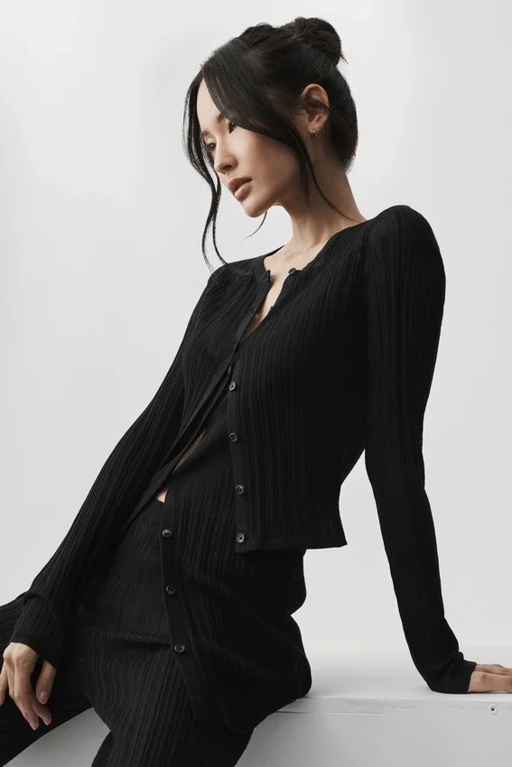 Jerséu «Sunlit Cardigan» - Negro