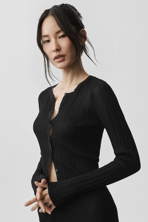 Jerséu «Sunlit Cardigan» - Negro