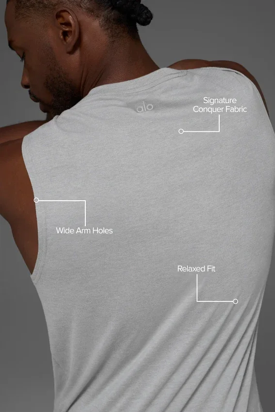La camiseta sin mangas Triumph Muscle — Gris jaspeado deportivo