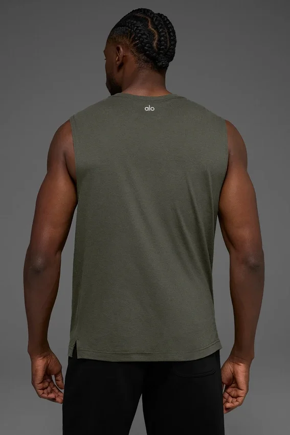 La camiseta sin mangas Triumph Muscle — Verde sigiloso