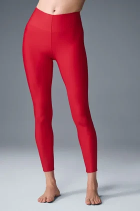 Leggings 7/8 de cintura extremadamente alta Airlift Strength — Rojo intenso