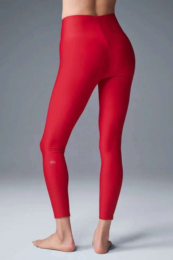 Leggings 7/8 de cintura extremadamente alta Airlift Strength — Rojo intenso
