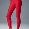 Leggings 7/8 de cintura extremadamente alta Airlift Strength — Rojo intenso