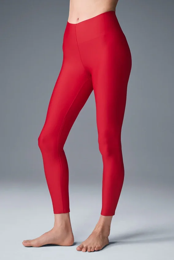 Leggings 7/8 de cintura extremadamente alta Airlift Strength — Rojo intenso