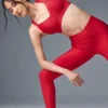 Leggings 7/8 de cintura extremadamente alta Airlift Strength — Rojo intenso