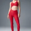 Leggings 7/8 de cintura extremadamente alta Airlift Strength — Rojo intenso