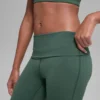 Leggings acampanados con cintura doblada Alo Softsculpt - Verde trébol
