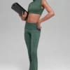 Leggings acampanados con cintura doblada Alo Softsculpt - Verde trébol