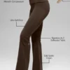 Leggings acampanados con vuelta de 7/8 Alo Softsculpt - Espresso