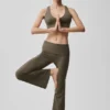 Leggings acampanados con vuelta de 7/8 Alo Softsculpt - Olive Tree