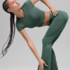 Leggings acampanados con vuelta de 7/8 Alo Softsculpt – Verde trébol