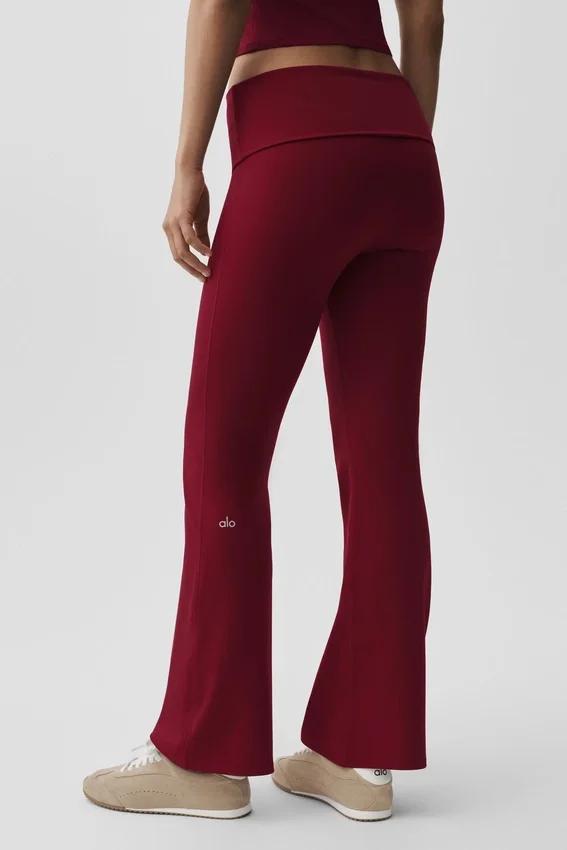 Leggings acampanados con vuelta de Alo Softsculpt - Rojo «Summer Romance»