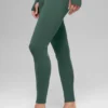 Leggings Airbrush Winter Warm High-Waist «Nocturne» — Clover Green