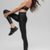 Leggings Airlift Rebel de cintura alta y largo 7/8 — Negro