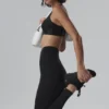 Leggings «Airlift Strength» de cintura High-Waist y largo 7/8 - Negro