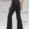 Leggings Alo Softsculpt de 7/8 con bajo vuelto y corte acampanado - Negro