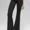 Leggings Alo Softsculpt de 7/8 con bajo vuelto y corte acampanado - Negro
