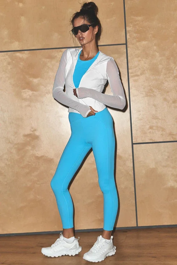 Leggings Alo Softsculpt High-Waist 7/8 Superset - Azul celeste