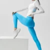 Leggings Alo Softsculpt High-Waist 7/8 Superset - Azul celeste
