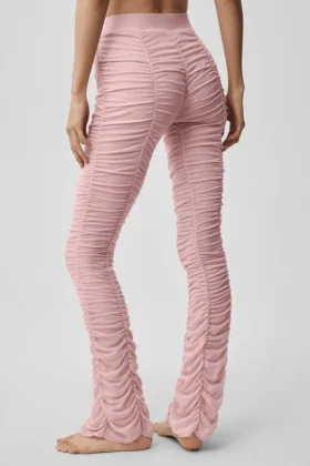 Leggings Cherish High-Waist Airlift con malla – Rosa vintage