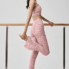 Leggings Cherish High-Waist Airlift con malla - Rosa vintage