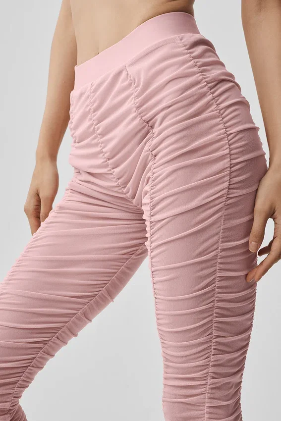 Leggings Cherish High-Waist Airlift con malla - Rosa vintage