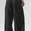Leggings de chándal ancho y transparente «Game Time» - Negro