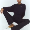 Leggings de talle alta y corte acampanado 7/8 «Airbrush» - Negro