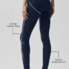 Leggings «Heart Throb» de cintura alta con efecto Airbrush - Azul marino/Blanco