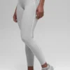 Leggings «Heart Throb» High-Waist y largo 7/8 de Alosoft - Gris jaspeado deportivo/Blanco
