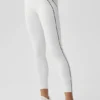 Leggings High-Waist 7/8 «Heart Throb» – Blanco/Negro