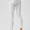 Leggings High-Waist 7/8 «Heart Throb» – Blanco/Negro