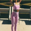 Leggings High-Waist Airbrush 7/8 «Better Together» — Rosa Candy Heart/Blanco