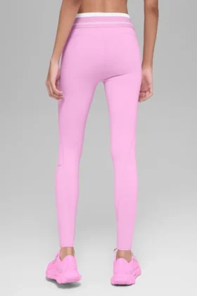 Leggings High-Waist Airbrush 7/8 «Better Together» — Rosa Candy Heart/Blanco