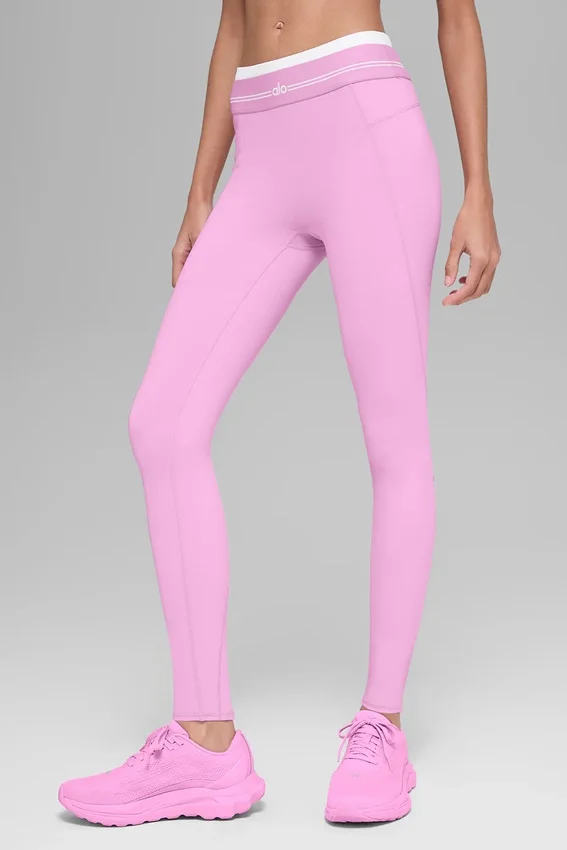 Leggings High-Waist Airbrush 7/8 «Better Together» — Rosa Candy Heart/Blanco