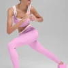 Leggings High-Waist Airbrush 7/8 «Better Together» — Rosa Candy Heart/Blanco