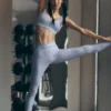 Leggings High-Waist Airbrush 7/8 «Heart Throb» - Winter Frost/Blanco
