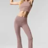 Leggings High-Waist Airbrush y corte acampanado 7/8 - Gris topo