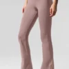 Leggings High-Waist Airbrush y corte acampanado 7/8 - Gris topo