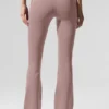 Leggings High-Waist Airbrush y corte acampanado 7/8 - Gris topo