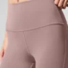 Leggings High-Waist Airbrush y corte acampanado 7/8 - Gris topo
