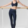 Leggings High-Waist con estribos «Darling» de malla Airlift — Azul marino