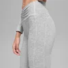 Leggings High-Waist y corte acampanado Alosoft Intuition - Gris jaspeado deportivo