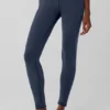 Leggings «Nocturne» High-Waist, cálidos para invierno, con efecto Airbrush — Azul marino