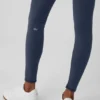 Leggings «Nocturne» High-Waist, cálidos para invierno, con efecto Airbrush — Azul marino