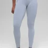 Leggings sin costuras de cintura High-Waist con canalé bicolor - Winter Frost Heather