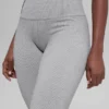 Leggings sin costuras High-Waist con canalé bicolor - Light Misty Grey Heather