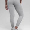 Leggings sin costuras High-Waist con canalé bicolor - Light Misty Grey Heather
