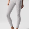 Leggings «Sunray» High-Waist de Alosoft con efecto lavado - Gris cielo